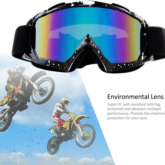 Motorcycle Goggles Dirt Bike Goggles Motocross Goggles Windproof ATV Goggles Dus - Picture 5 of 10
